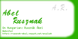 abel rusznak business card