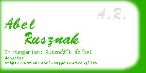 abel rusznak business card